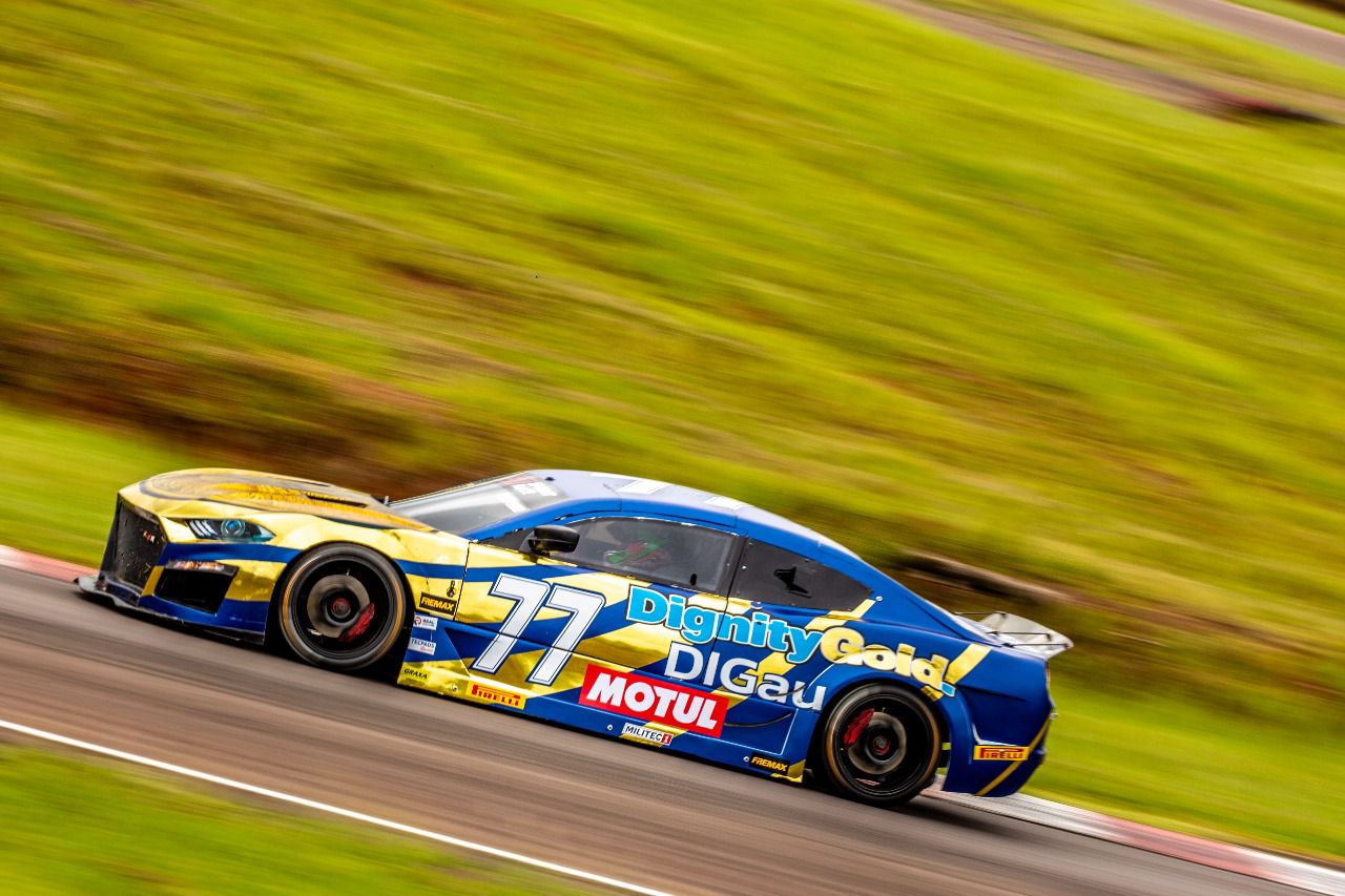 Dignity Gold Sponsored Ford Mustang Wins its GT Sprint Race Debut