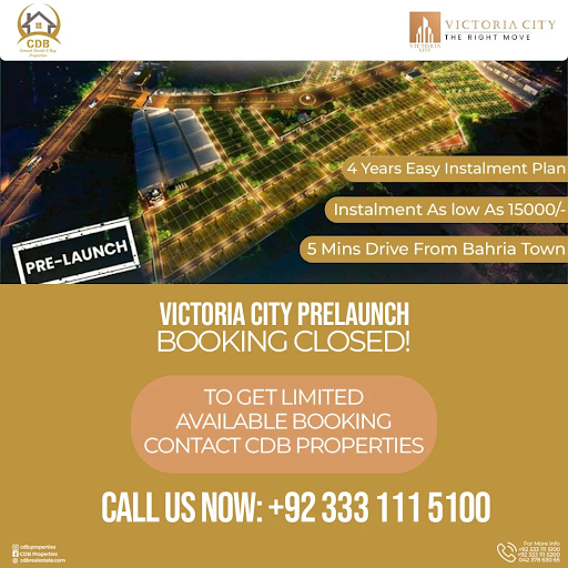 Victoria City Lahore 2022 Payment Plan and Booking | CDB Properties