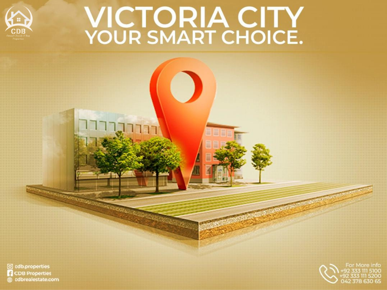 CDB Properties Offers The Finest Futuristic Investment Opportunities In ‘Victoria City Lahore’