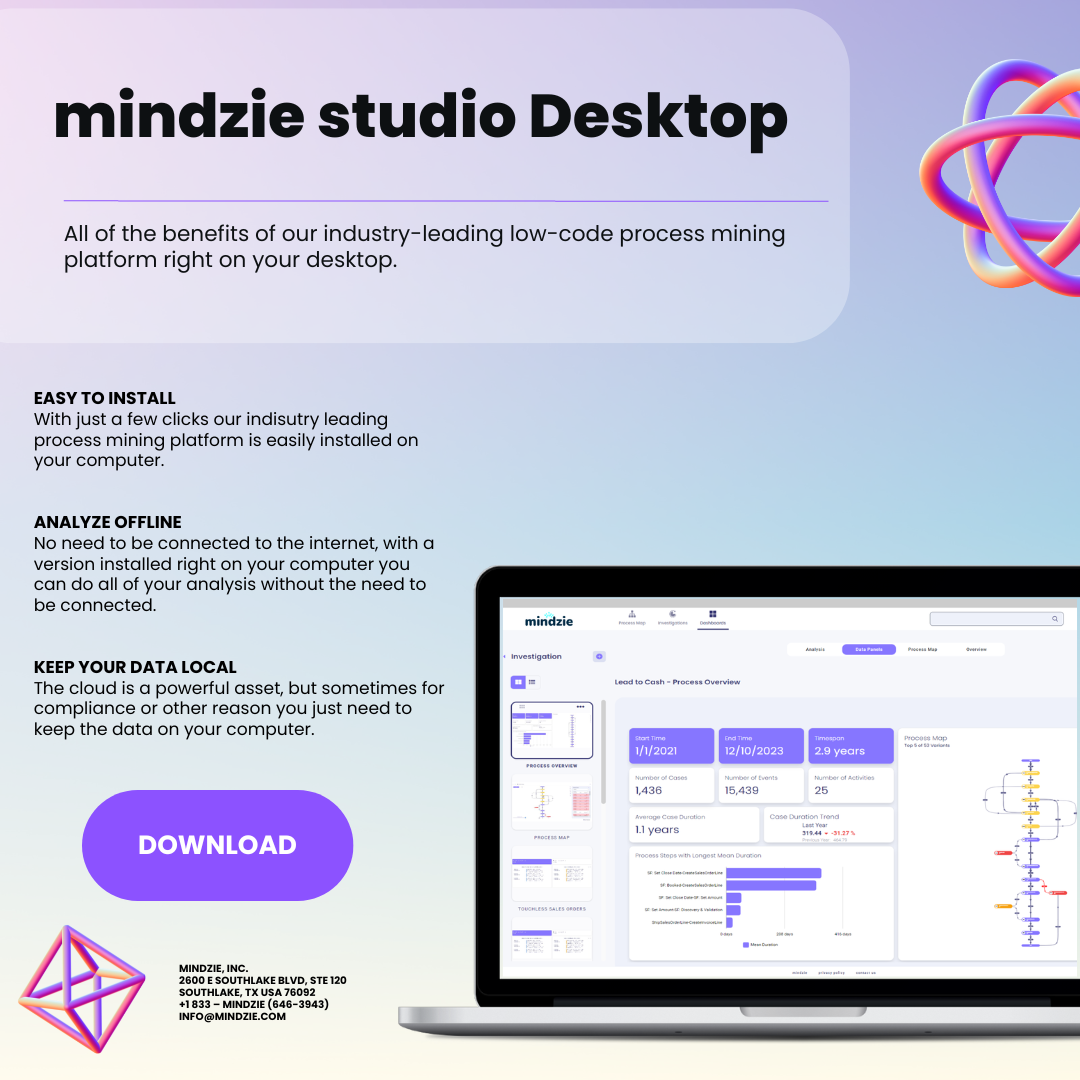 mindzie Launches New Free Desktop Process Mining Software