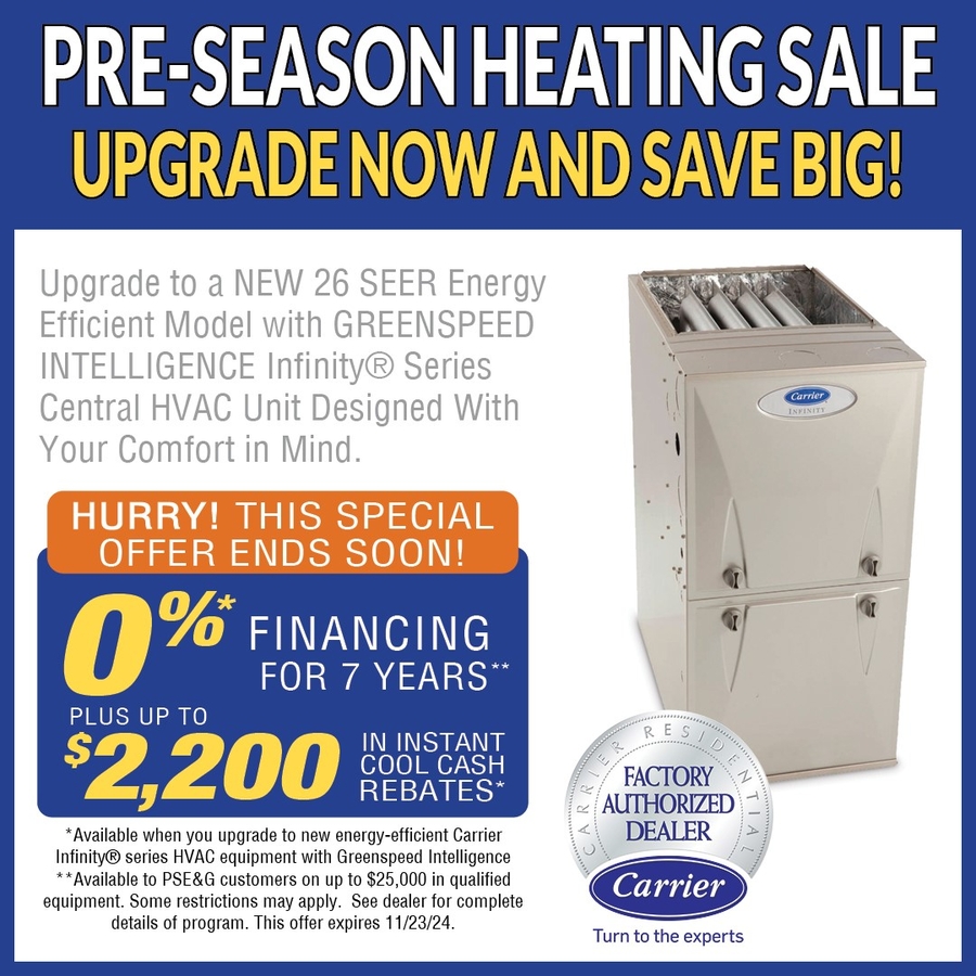 Bloomfield Cooling, Heating & Electric Offers HVAC Savings This Fall to North Jersey Customers