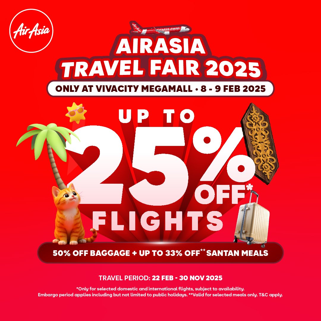 AirAsia Travel Fair lands in Kuching this weekend